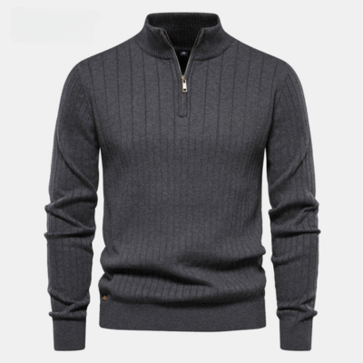 Premium Pull à Col Zippé pour Homme